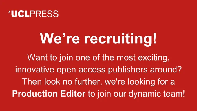We're recruiting!

Want to join one of the most exciting, innovative open access publishers around?  Then look no further, we're looking for a Production Editor to join our dynamic team! 