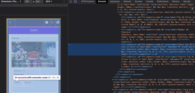 Screenshot of code in Flutter.