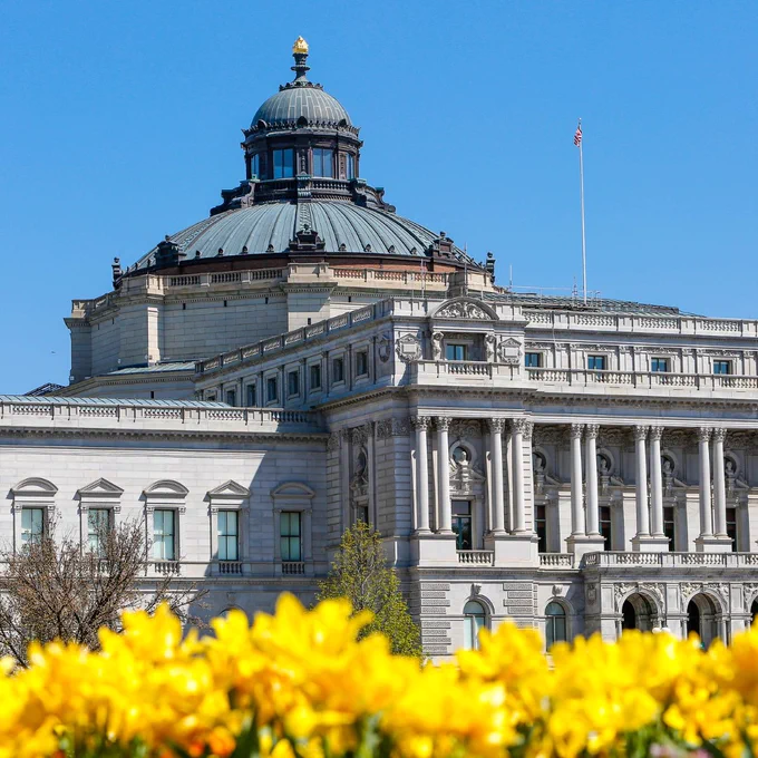 The Library of Congress Thomas Jefferson Building, April 15, 2015. Photo by Shawn Miller/Library of Congress.