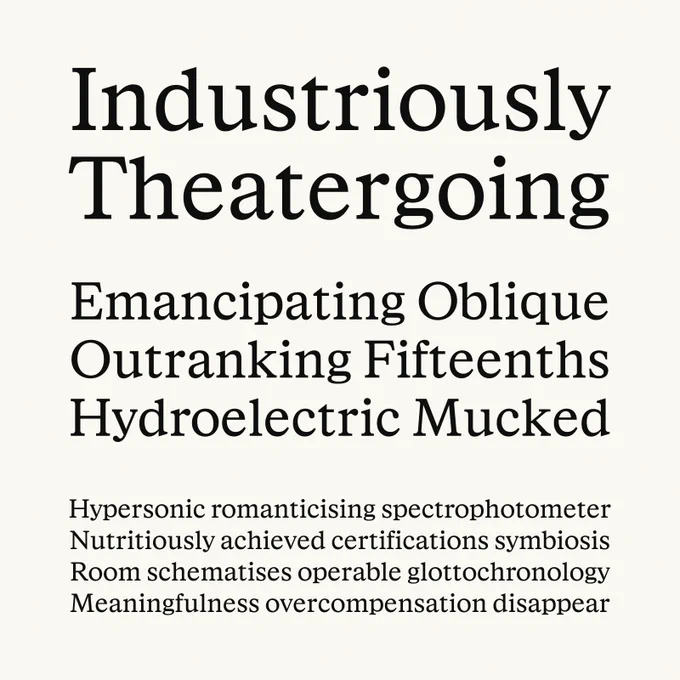 Type samples of a reinterpretation/digitization of 4.25 point Times New Roman.