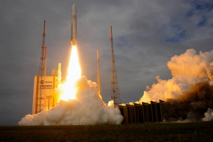 ESA's Juice mission begins with the liftoff of Ariane 5 flight VA260 from Europe’s Spaceport in French Guiana on 14 April 2023.