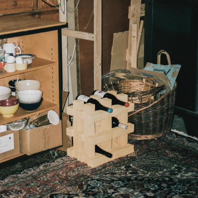 Spong structure as wine rack