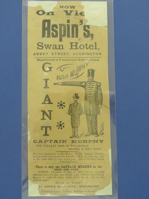 Image of handbill from Accrington Library's local studies collections, no date.