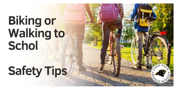 Students riding bikes