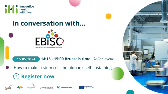 📅 Save the date! Join us on 15 May at 14:15 CET for an online conversation with the European Bank for induced pluripotent Stem Cells (EBiSC) 2 project. The project made a self-sustaining 🧪 stem cell line biobank - 📻 tune in to find out about their achievements, the value of the public-private partnership in boosting the uptake of their results and how the project has addressed key challenges in health research and innovation!
More 👉https://europa.eu/!vDM374