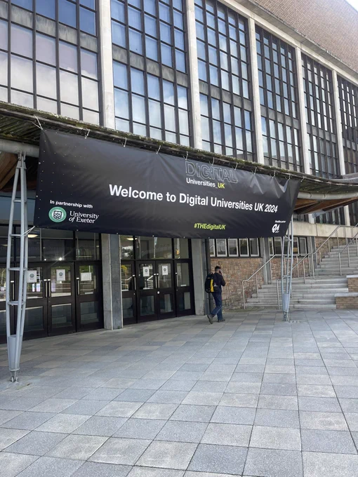 Welcome banner at Digital Universities UK 2024
