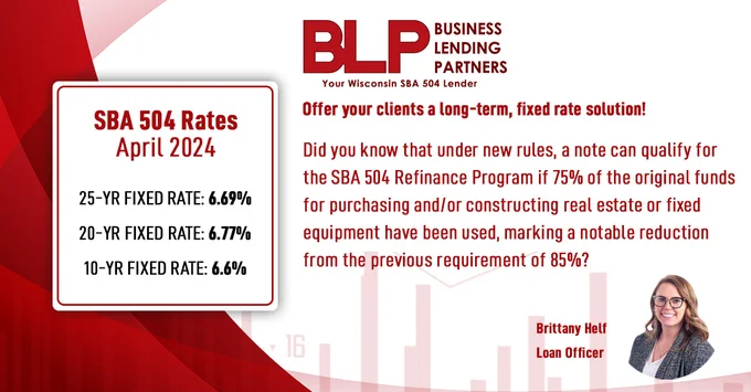 DID YOU KNOW THAT SBA 504 DEBT REFINANCING JUST GOT EASIER?