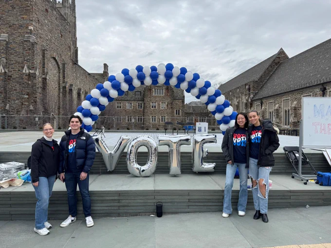 Duke Democracy Day with numerous student groups to encourage civic and democratic engagement.