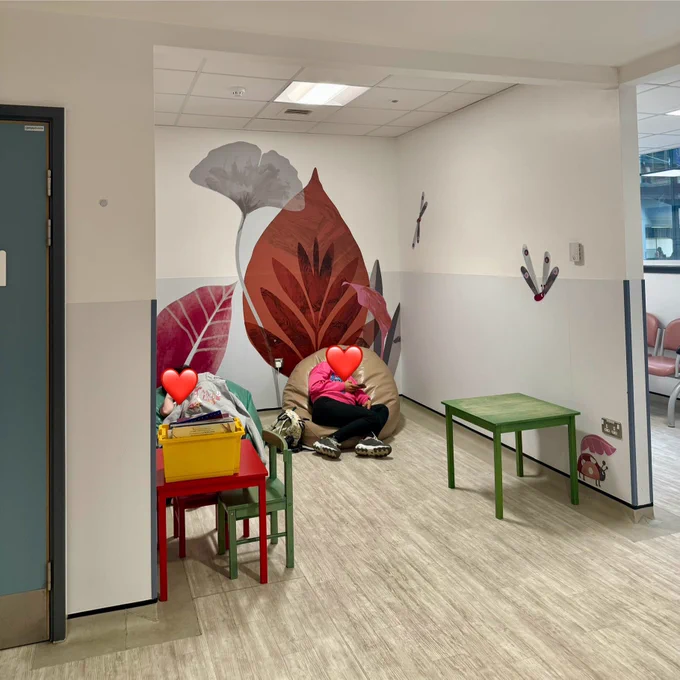 Relaxation corner with beanbags