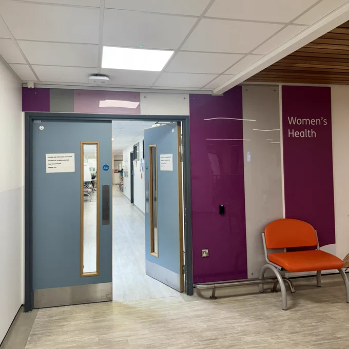 Entrance to maternity clinics