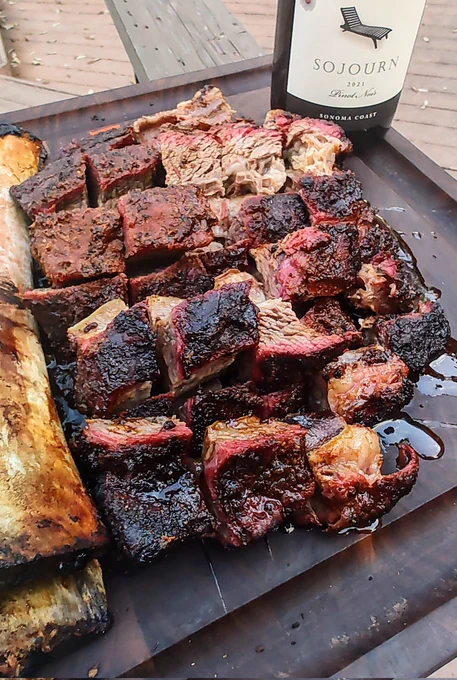 Cubed Beef Ribs aka Brisket on a Stick