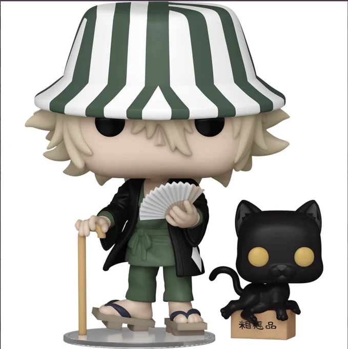 Kisuke Urahara and Yoruichi (cat form) Funko Pop releases May '24.
