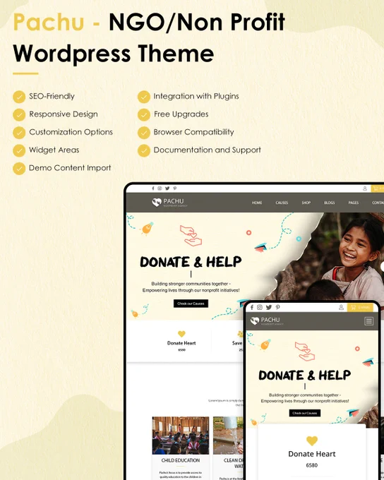 PTIWebTech Post - Pachu -NGO/Non Profit Wordpress Theme