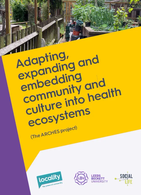 Front cover of report, title is "Adapting, expanding and embedding community and culture into health ecosystems (The ARCHES Project)"