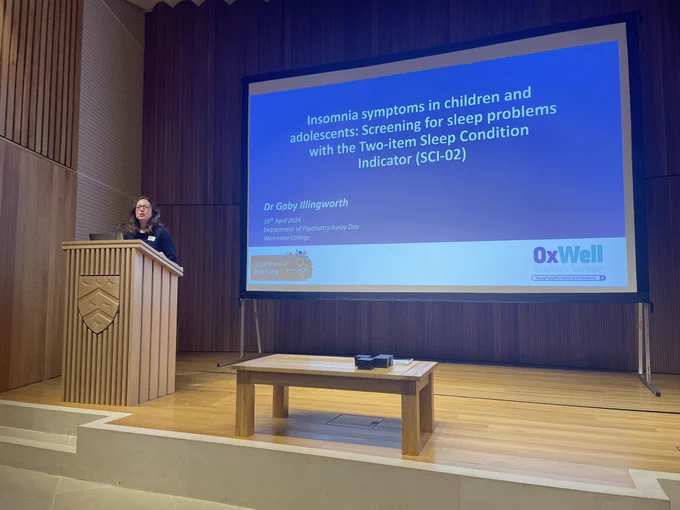 Dr Gaby Illingworth speaking at the away day