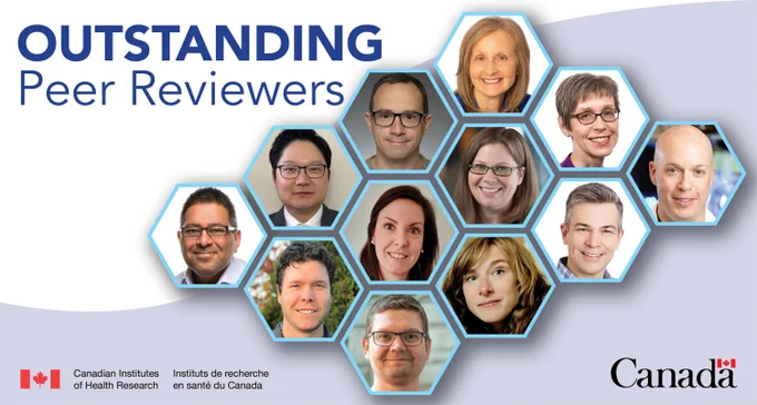 A collage of 12 outstanding peer reviewers