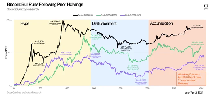Bitcoin: Bull Runs Following Prior Halvings