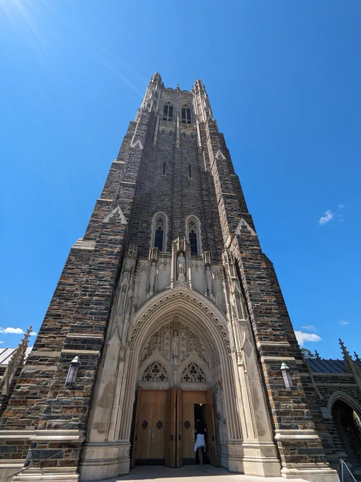 view of front of Duke Chapel