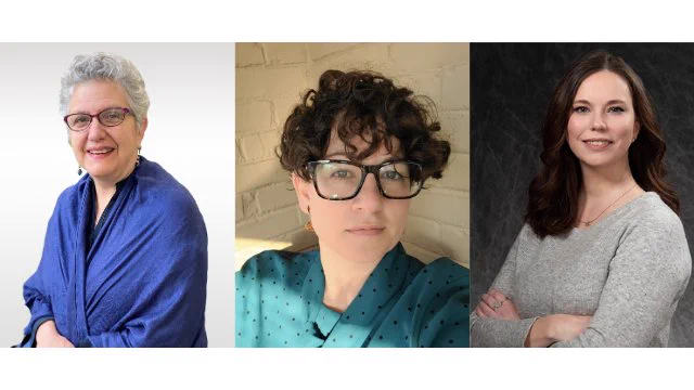 Antoinette Burton (HWW PI), Jenny L. Davis (HWW Consultant on Ethical Methods and Reciprocal Community Partnerships), and Margaret (Peggy) L. Brennan (HWW Associate Director) 