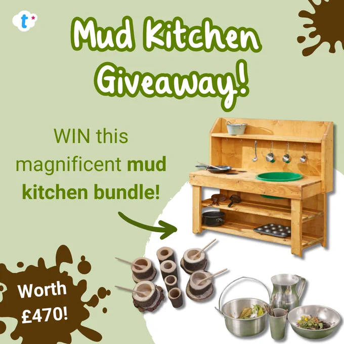 Mud Kitchen Giveaway.
Win this magnificent mud kitchen bundle worth £470!