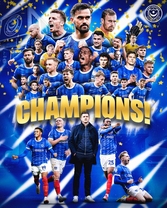 POMPEY ARE CHAMPIONS!!!!!!!!