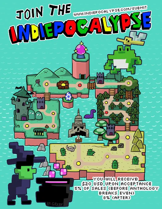 island world map and an encouragement to join the indiepocalypse