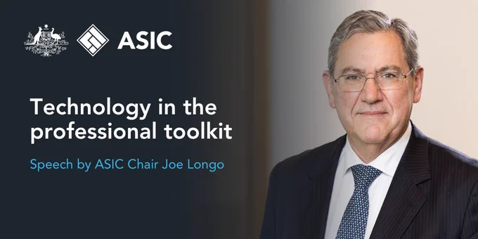 Technology in the professional toolkit: Speech by ASIC Chair Joe Longo