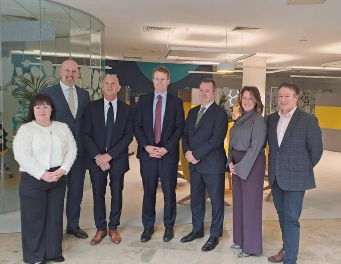 Joe Kennedy III meeting representatives of Invest NI and participants on the @MIT_REAP Programme.