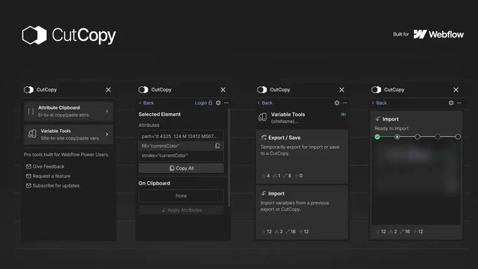 CutCopy.io app design