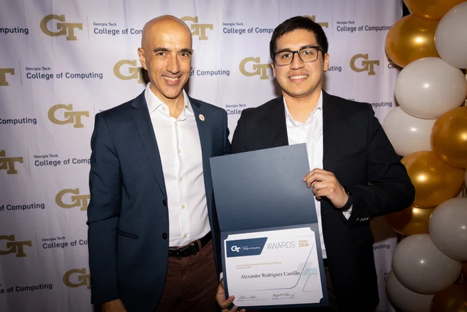 School of CSE alumnus Alexander Rodriguez (Ph.D. CS 2023) received a Dissertation Award on April 11 at the College of Computing's 33rd Annual Awards Celebration.
