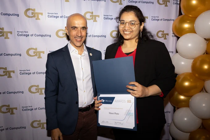 School of CSE M.S. student Mansi Phute received the Marshall D. Williamson Fellowship on April 11 at the College of Computing 33rd Annual Awards Celebration.