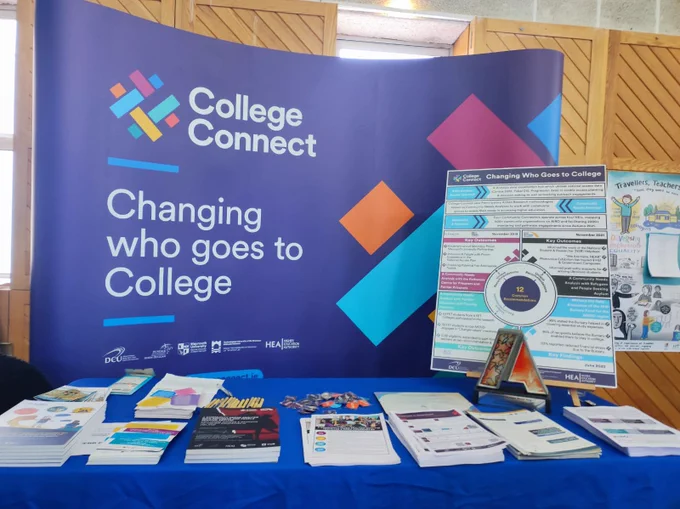 College Connect stand with poster and information leaflets