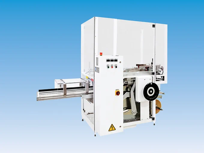 Marden Edwards EVO Series Overwrapping with blue background. Currently being showcased at Warsaw Pack 2024. 