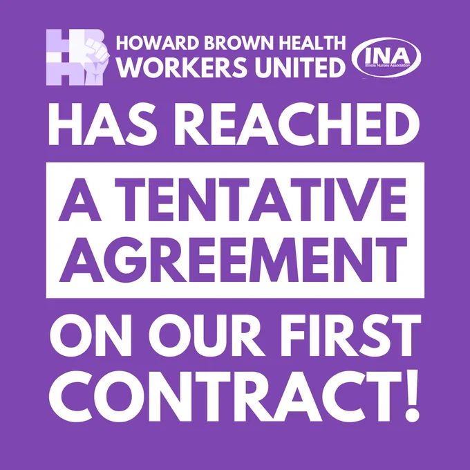 Howard Brown Health Workers United has reached a tentative agreement on our first contract!