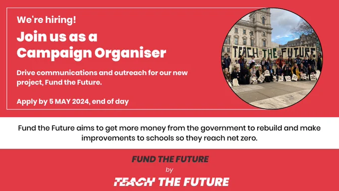 Join us as a campaign organiser. Drive communications and outreach for our new project, Fund the Future. Apply by 5 May 2024, end of day