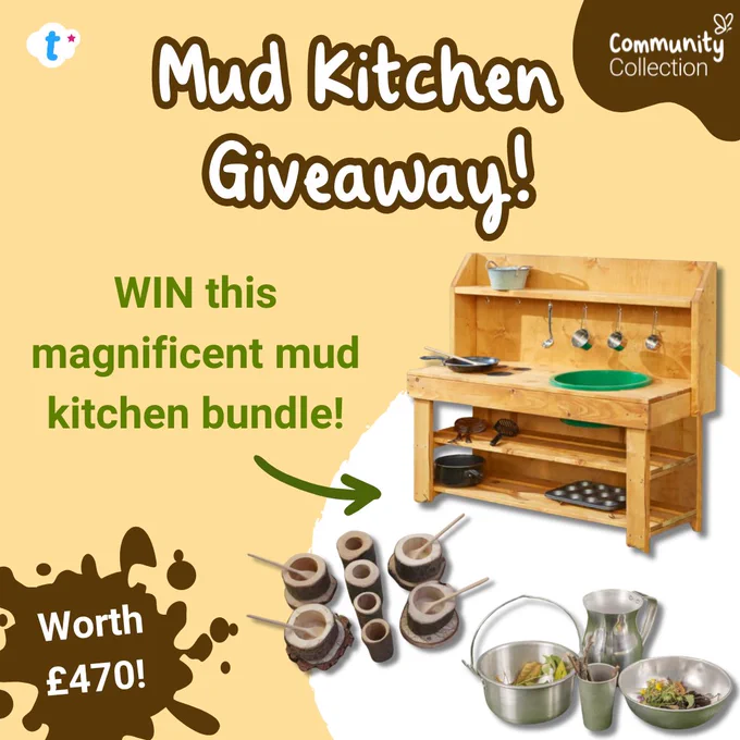 Mud Kitchen Giveaway.
Win this magnificent mud kitchen bundle worth £470!