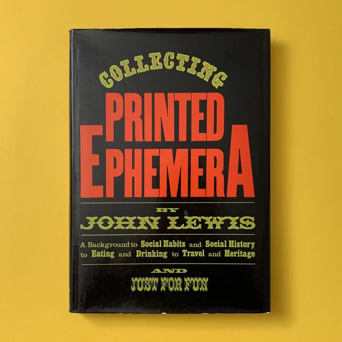 Collecting Printed Ephemera - book cover. Buy and sell design related books, magazines and posters with The Print Arkive.