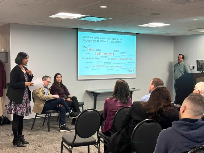 The second Strategic Impact Group (SIG) of the current Carleton Leader 3 cohort, presents on the wicked problem of social engagement of staff and faculty members, at the university.