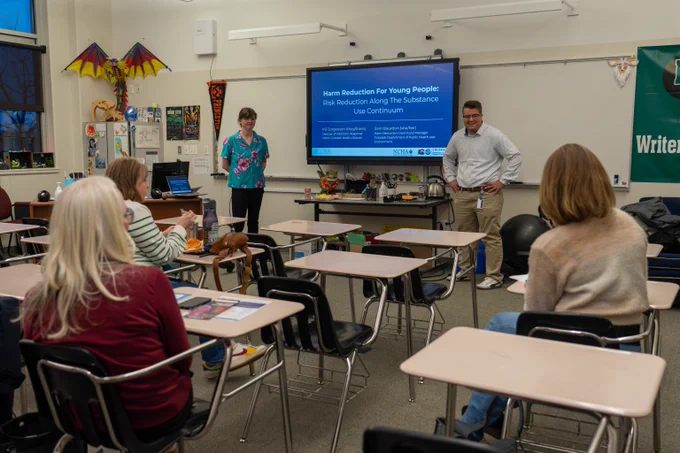 Parents learn about mental health in breakout sessions at the 2024 Mental Health Matters event.
