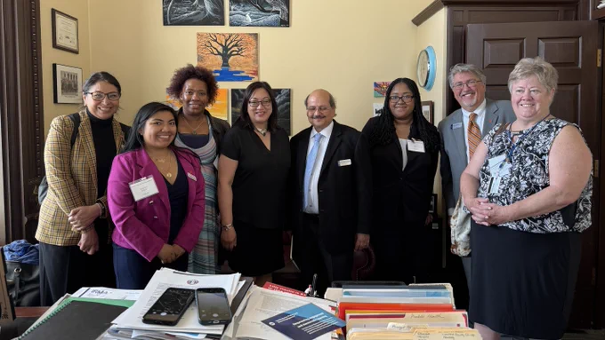 Some of the U of I System delegation with Rep. Theresa Mah in her office