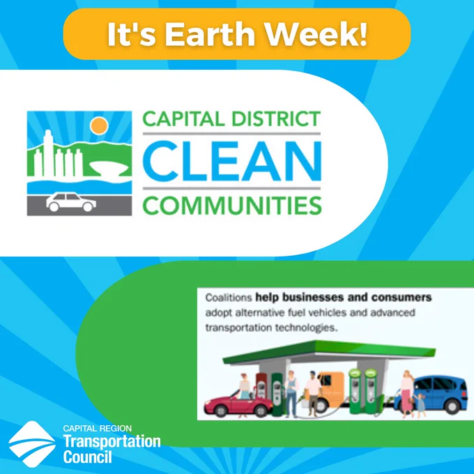 Graphic with text "Coalitions help businesses and consumers adopt alternative fuel vehicles and advanced transportation technologies."