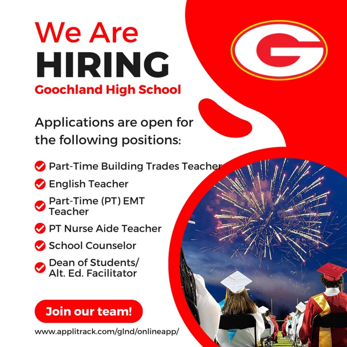 We are hiring- apply online