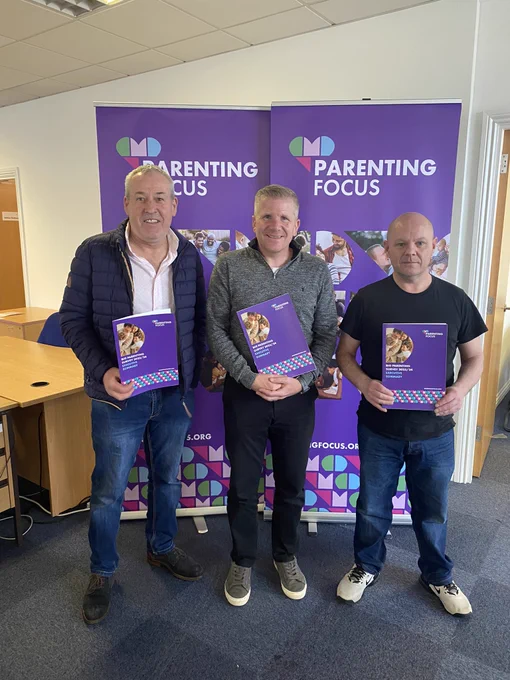 Chris with two members of the dads talk group