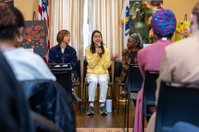 Artist panel in the Governor's Office. 