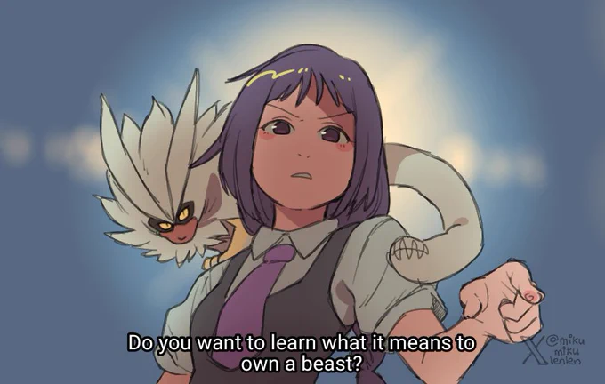 -Quieres aprender lo que conlleva poseer una bestia?
-獣を飼うとはどういうことなのか知りたいですか？