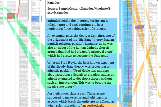 Screenshot of Visible Links in Xanadoc.