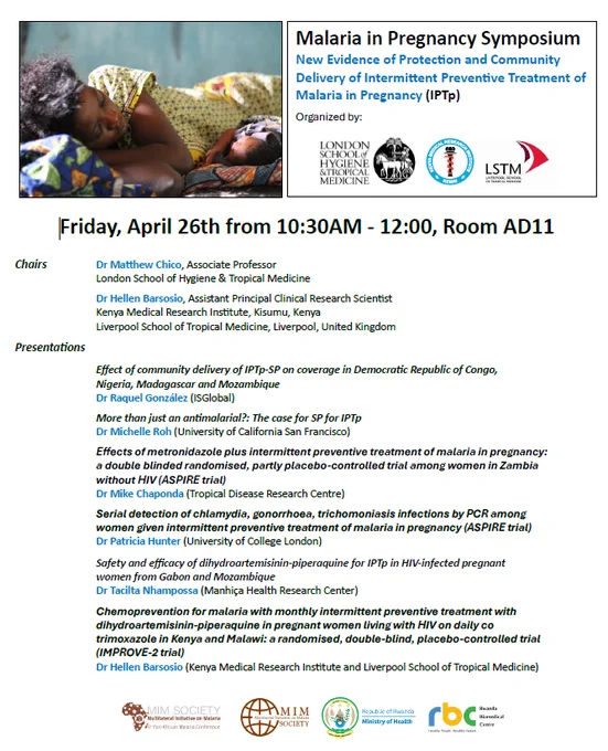 For the latest in Malaria in Pregnancy research, Kigali, Rwanda, is the place to be next week for the 8th Pan-African Malaria Conference in Kigali, Rwanda #MIM, #Malaria, #RBM, #CDC, #WomensHealth