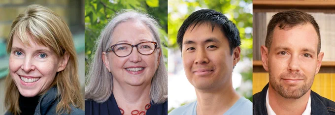 Four headshots in colour, from left to right: Sheila McIlraith, Diane Horton, David Liu, and Steve Coyne.