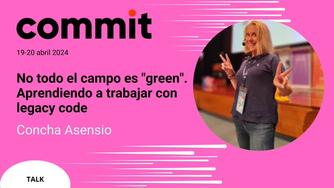 Cartel anunciando mi charla sobre legacy code.
