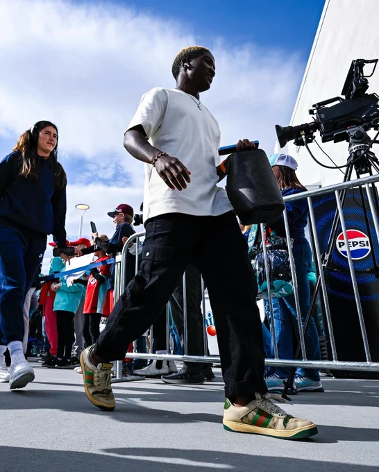Chawinga walking into the stadium